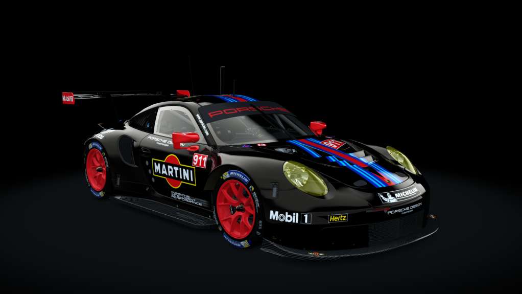 Porsche 911 RSR 2017, skin 911_martini_rsr_red_rim