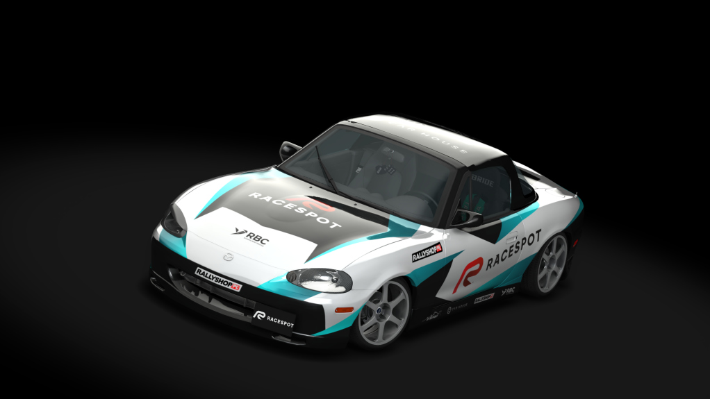 TE2 1999 Mazda Miata RaceSpot, skin RaceSpot Cyan