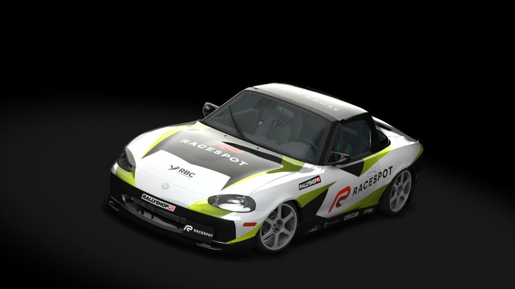 TE2 1999 Mazda Miata RaceSpot, skin RaceSpot Lime