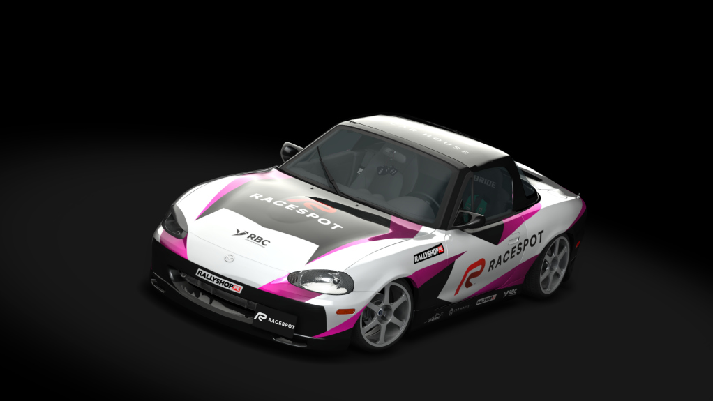 TE2 1999 Mazda Miata RaceSpot, skin RaceSpot Magenta