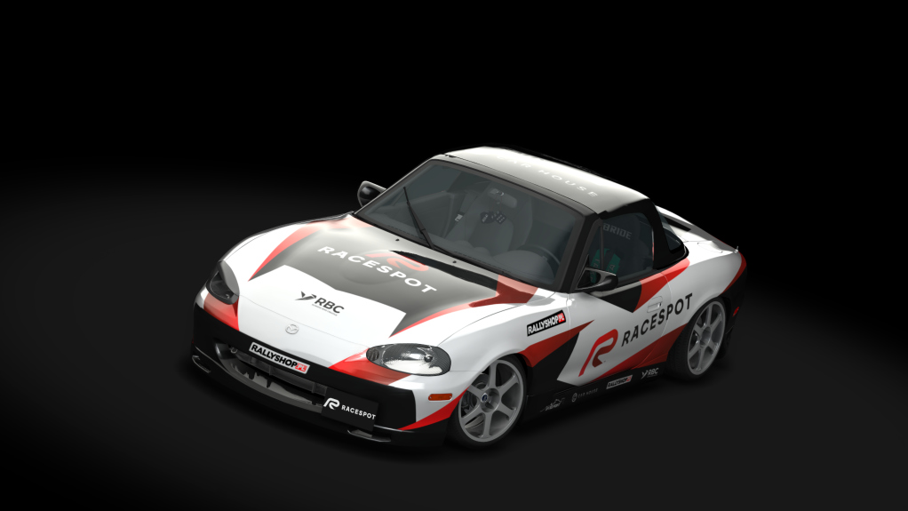 TE2 1999 Mazda Miata RaceSpot, skin RaceSpot Red